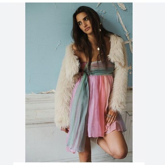 Free People Dresses & Skirts - Free People “In Rainbows Mini” Strapless Dress